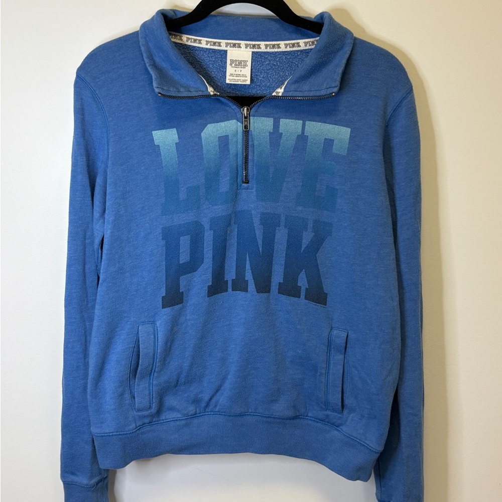 PINK Victoria's Secret Blue LOVE PINK Sweatshirt